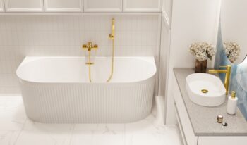 INVENA - Vaňová batéria GLAMOUR TREND zlato BW-02-009-V