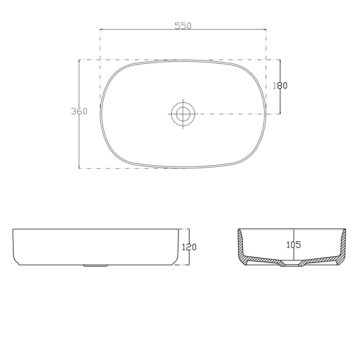 ISVEA - INFINITY OVAL keramické umývadlo na dosku, 55x36cm, biela matná 10NF65055-2L
