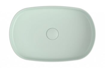 ISVEA - INFINITY OVAL keramické umývadlo na dosku, 55x36cm, zelena mint 10NF65055-2T