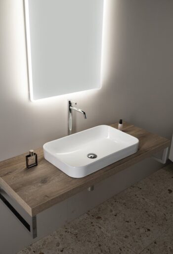 ISVEA - SOTT AQUA Keramické umývadlo 60x38cm, biela 10SQ50060