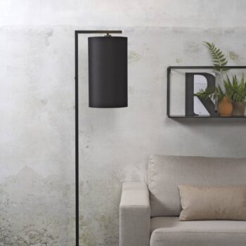 IT'S ABOUT ROMI Stojacia lampa Boston, Ø 25 cm, čierna, textil