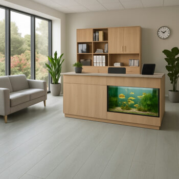 IVC Commercial, PVC podlaha - lino Logitex Ultimate 55 Štokholm T995, na mieru, šíře 2m,4m, šedá, filc, chodba / predsieň