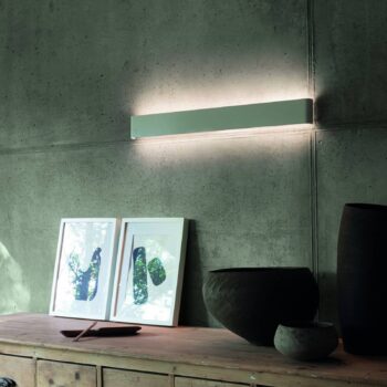 Ideal Lux LED nástenné svetlo Delta, biele, šírka 83 cm, hore/dole
