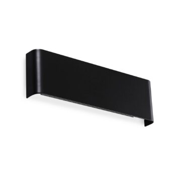 Ideal Lux LED nástenné svetlo Delta, čierne, šírka 30 cm, hore/dole