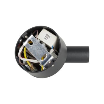 Ideal Lux LED nástenné svietidlo Bean, Ø 7 cm, čierna kov/sklo