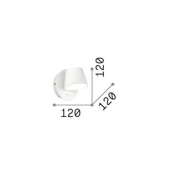 Ideal Lux LED nástenné svietidlo Gim, čierne, hliník, 12 cm