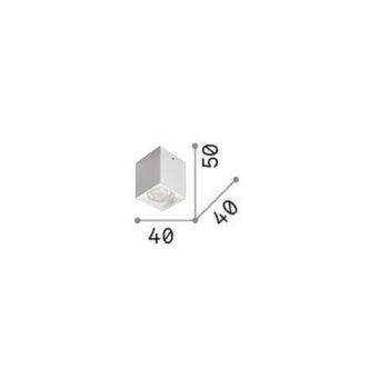 Ideal Lux LED stropné svietidlo Dot Square, biele, hliník, 3 000 K