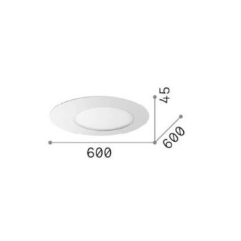 Ideal Lux LED stropné svietidlo Iride, biele, Ø 60 cm, kov