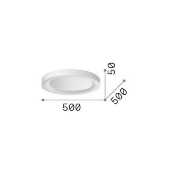 Ideal Lux LED stropné svietidlo Planet, biele, Ø 50 cm, kov