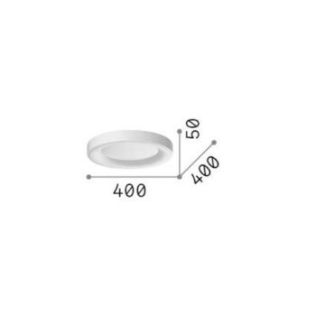 Ideal Lux LED stropné svietidlo Planet, čierne, Ø 40 cm, kov