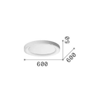 Ideal Lux LED stropné svietidlo Planet, čierne, Ø 60 cm, kov