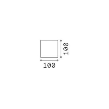 Ideal Lux LED vonkajšie nástenné svietidlo Atom antracit, 10 cm, kov