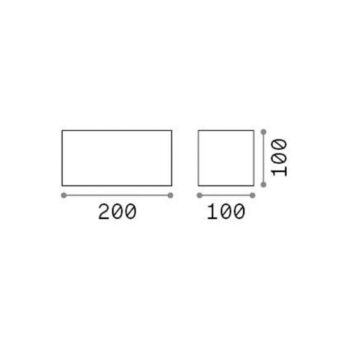 Ideal Lux LED vonkajšie nástenné svietidlo Atom antracit, 20 cm, kov