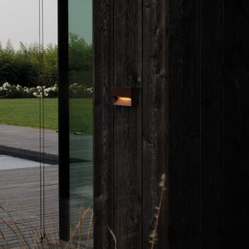 Ideal Lux LED vonkajšie nástenné svietidlo Dedra, hnedé, 10 x 6,5 cm