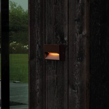 Ideal Lux LED vonkajšie nástenné svietidlo Dedra, hnedé, 10 x 6,5 cm