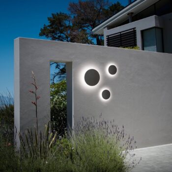 Ideal Lux LED vonkajšie nástenné svietidlo Punto antracit Ø 24 cm, kov