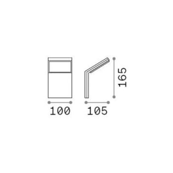 Ideal Lux LED vonkajšie nástenné svietidlo Style antracit, hliník, 4 000 K