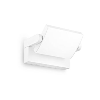 Ideal Lux LED vonkajšie nástenné svietidlo Swipe, biele, IP54, 3 000 K