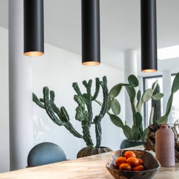 Ideal Lux LED závesné svietidlo Look, Ø 6 cm, čierne, kovové