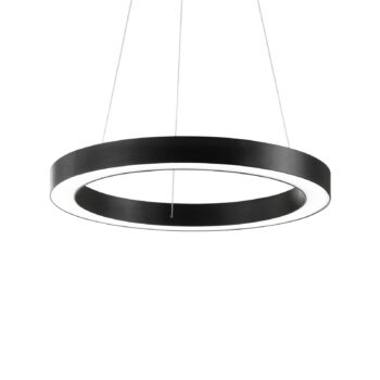 Ideal Lux LED závesné svietidlo Oracle, Ø 70 cm, čierne, 3 000 K