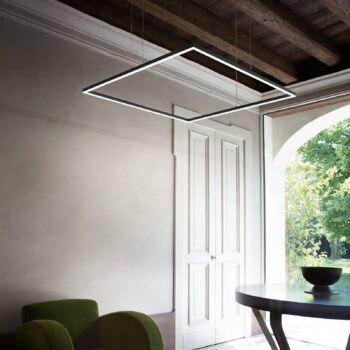 Ideal Lux LED závesné svietidlo Oracle Slim 90 x 90 cm čierne 3 000 K