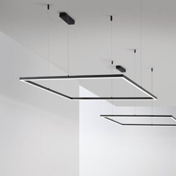 Ideal Lux LED závesné svietidlo Oracle Slim 90 x 90 cm čierne 3 000 K
