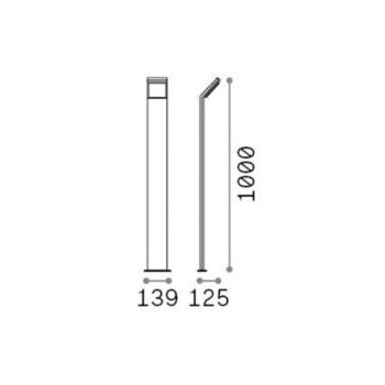 Ideal Lux Style LED svetlo na chodník, hnedé, výška 100 cm, 3 000 K