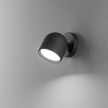 Ideal Lux nástenné svietidlo Dodo čierne 1-svetelné kovové Ø 8,5 cm