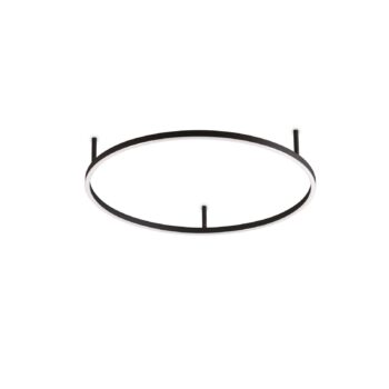 Ideal Lux stropné LED svetlo Oracle Slim Ø 70 cm čierne 3.000K
