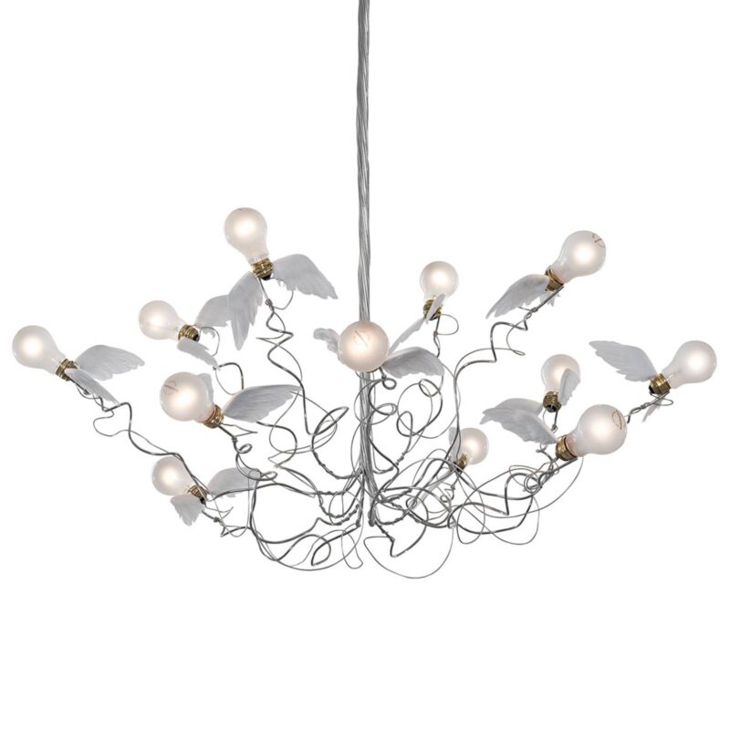 Ingo Maurer Birdie – závesné LED, číry kábel Ingo Maurer Birdie – závesné LED, číry kábel