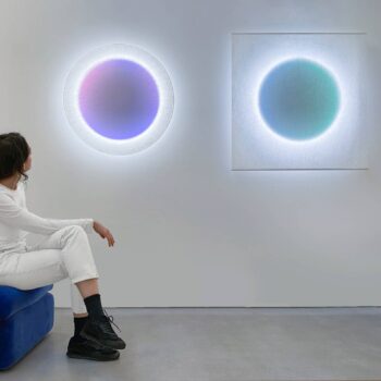 Ingo Maurer MOODMOON nástenné LED, RGBW, okrúhle