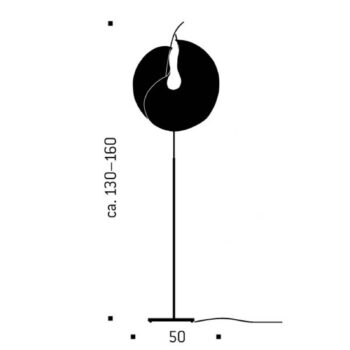 Ingo Maurer Yoruba Rose Floor stojaca LED lampa