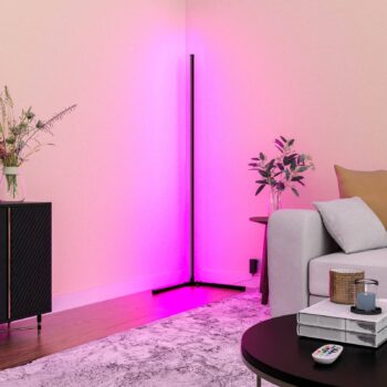 Inteligentná LED stojacia lampa Calex s diaľkovým ovládaním RGBW