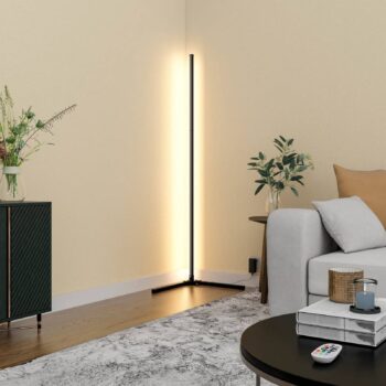 Inteligentná LED stojacia lampa Calex s diaľkovým ovládaním RGBW