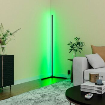 Inteligentná LED stojacia lampa Calex s diaľkovým ovládaním RGBW