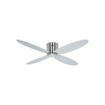 Inteligentný stropný ventilátor Eco Plano II, Ø 132 cm, strieborný, DC