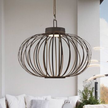 JUST LIGHT. Dobíjacia LED stolná lampa Akuba čierna 37 cm bambus