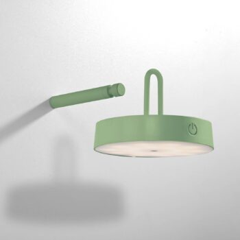 JUST LIGHT. LED dobíjacie nástenné svietidlo Arma, zelené, plast IP44