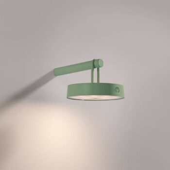 JUST LIGHT. LED dobíjacie nástenné svietidlo Arma, zelené, plast IP44