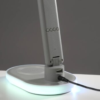 JUST LIGHT. LED stolná lampa Tina, ABS, CCT, RGB, biela