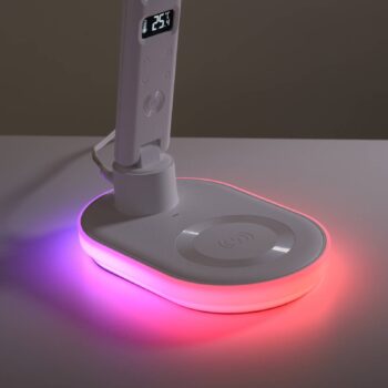 JUST LIGHT. LED stolná lampa Tina, ABS, CCT, RGB, biela
