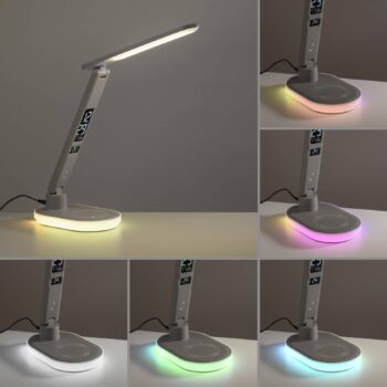 JUST LIGHT. LED stolná lampa Tina, ABS, CCT, RGB, biela