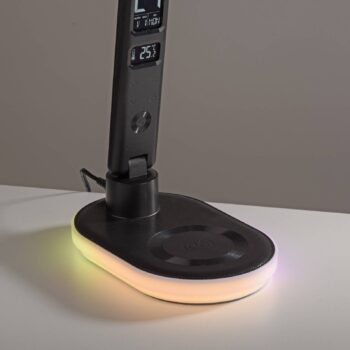 JUST LIGHT. LED stolová lampa Tina, ABS, CCT, RGB, čierna