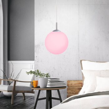 JUST LIGHT. LED závesné svietidlo LOLAsmart Bolo, Ø 25 cm, RGB, CCT