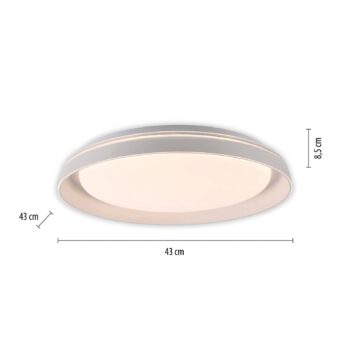 JUST LIGHT. Sati LED stropné svietidlo, plast, biela