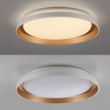 JUST LIGHT. Sati LED stropné svietidlo, plast, biela/mosadz