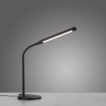 JUST LIGHT. Stolná LED lampa Elly, ABS, CCT, stmievateľná čierna