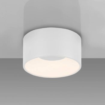 JUST LIGHT. Stropné LED svietidlo Tanika, biele, Ø 16 cm, stmievateľné