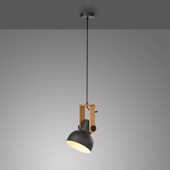 JUST LIGHT. Závesné svietidlo Cup 2.0, Ø16 cm, 1 svetlo, čierne