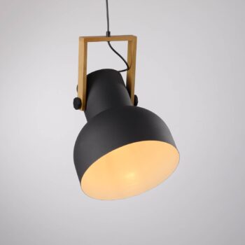 JUST LIGHT. Závesné svietidlo Cup 2.0, Ø30 cm, 1 svetlo, čierne